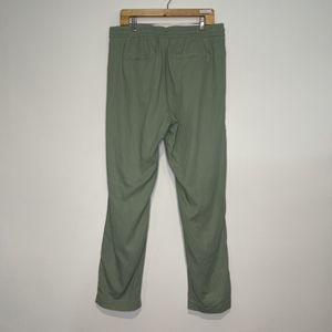 Gap Light Green 100% Linen Joggers Easy Pant Desert Sage Size Large Tall
